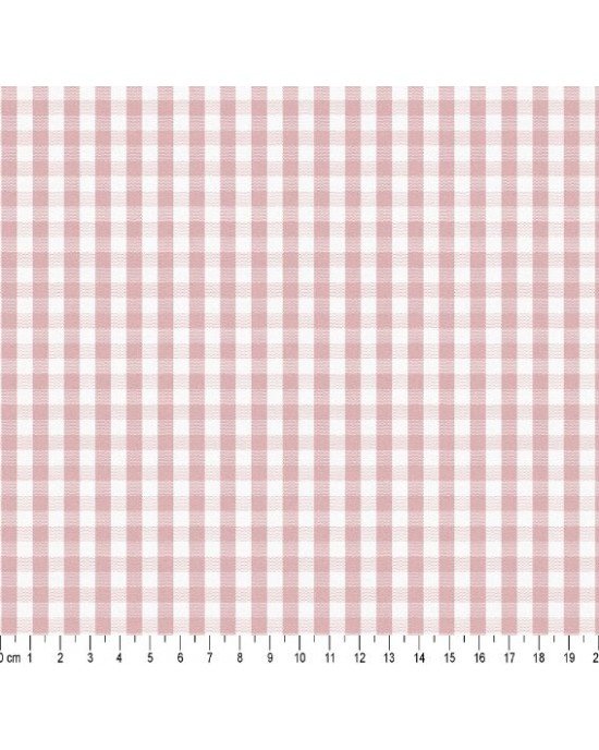 Tecido Fio Tinto Xadrez 9XM cor - 0689 (Rose) Tecido Fio Tinto Xadrez 9XM cor - 0689 (Rose)