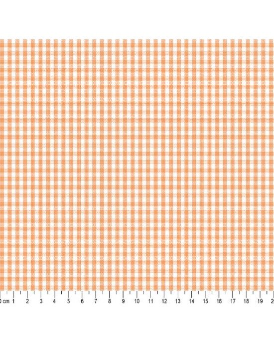 Tecido Fio Tinto Xadrez 8XM cor - 1130 (Laranja)