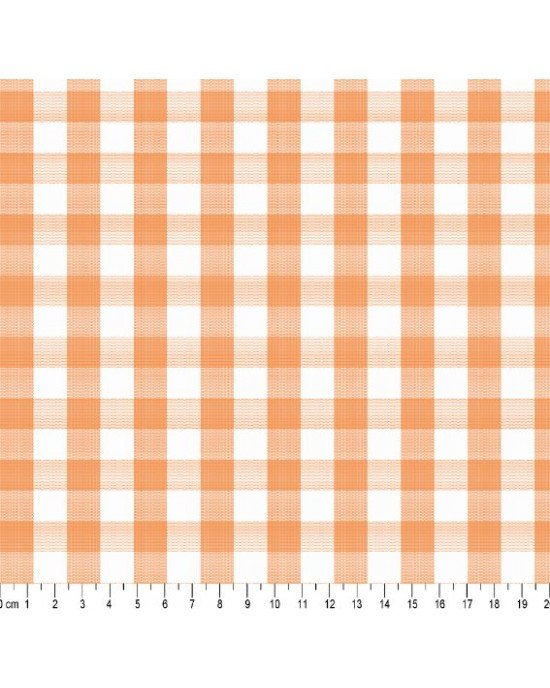 Tecido Fio Tinto Xadrez 20XM cor - 1130 (Laranja) Tecido Fio Tinto Xadrez 20XM cor - 1130 (Laranja)