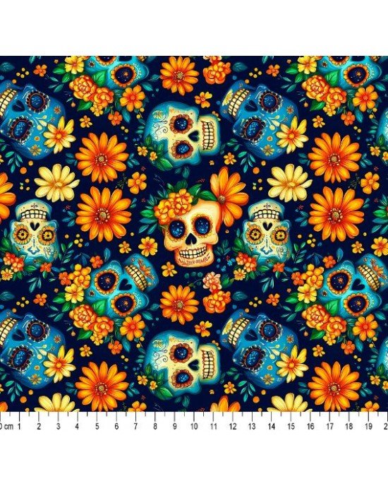 Caveira Mexicana Cor 01 (Est. Digital 3D) Caveira Mexicana Cor 01 (Est. Digital 3D)