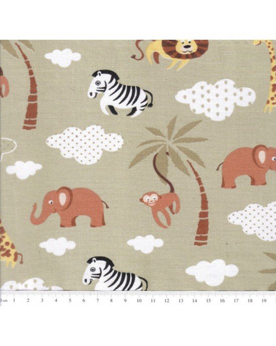 Tecido Estampado Safari cor - 03 (Marrom) Tecido Estampado Safari cor - 03 (Marrom)