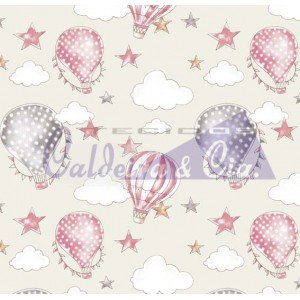 Ballon cor - 01 (Creme com Rosa)