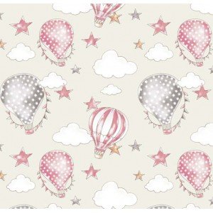 Ballon cor - 01 (Creme com Rosa)