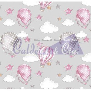 Ballon cor - 02 (Cinza com Rosa)
