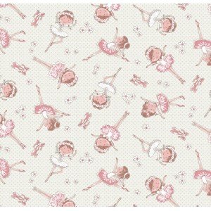 Mini Bailarina cor - 01 (Creme com Rosa)