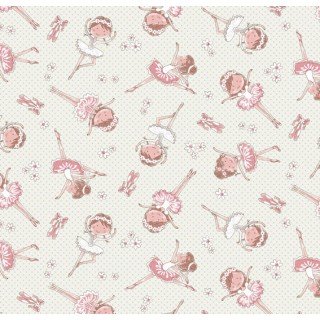 Mini Bailarina cor - 01 (Creme com Rosa)