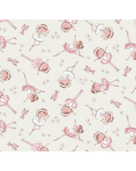 Mini Bailarina cor - 01 (Creme com Rosa) Mini Bailarina cor - 01 (Creme com Rosa)