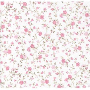 Tecido Estampado Floral Marina cor - 62 (Rosa)