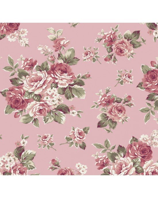 Tecido Estampado Floral Amore cor - 05 (Salmão) Tecido Estampado Floral Amore cor - 05 (Salmão)