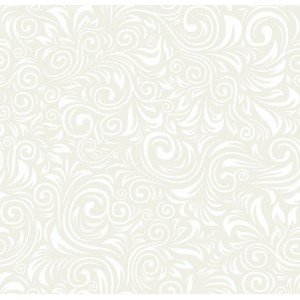 Tecido Estampado Arabesco Verona cor - 06 (Branco com Branco)