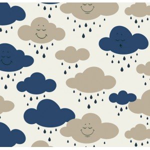 Tecido Estampado Cloud cor - 04 (Marinho) Tecido Estampado Cloud cor - 04 (Marinho)