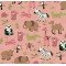 Tecido Estampado Bichos cor - 04 (Salmão)