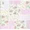 Tecido Estampado Patch Lucinha cor - 01 (Azul Com Rosa)